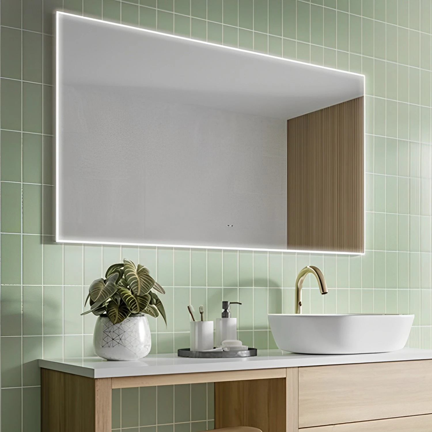 HiB Air 120 LED Bathroom Mirror 700mm H X 1200mm W 6 HiB Air 120 LED Bathroom Mirror 700mm H X 1200mm W - Image 4