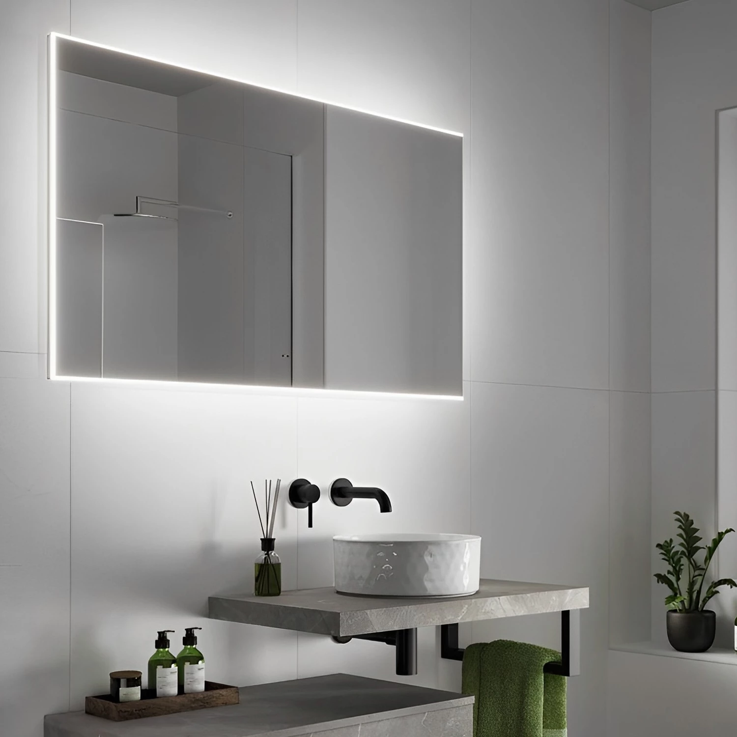 HiB Air 120 LED Bathroom Mirror 700mm H X 1200mm W 7 HiB Air 120 LED Bathroom Mirror 700mm H X 1200mm W - Image 5
