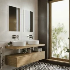 HiB Air 50 LED Bathroom Mirror 800mm H X 500mm W