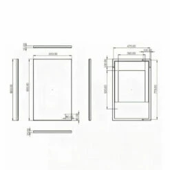HiB Air 50 LED Bathroom Mirror 800mm H X 500mm W -HEATANDPLUMB Sales hib air 50 bathroom mirror 78731000 1