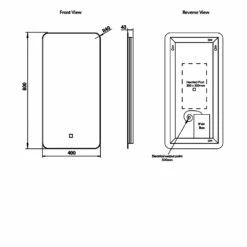 HiB Ambience 40 Steam Free LED Bathroom Mirror 800mm H X 400mm W