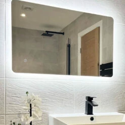 HiB Ambience 90 Steam Free LED Bathroom Mirror 900mm H X 600mm W -HEATANDPLUMB Sales hib ambience 90 bathroom mirror 79210000 3