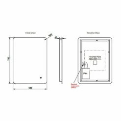 HiB Ambience 50 Steam Free Bathroom Mirror 700mm H X 500mm W -HEATANDPLUMB Sales hib ambience bathroom mirror 79100000 1 1