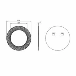 HiB Arte 60 Designer Round Bathroom Mirror 600mm Diameter -HEATANDPLUMB Sales hib arte 60 bathroom mirror 79480000 1