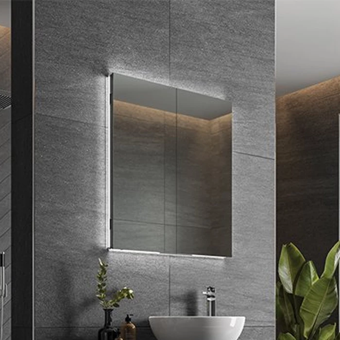 HiB Atrium 60 LED Double Door Semi-Recessed Bathroom Cabinet 700mm H X 600mm W 5 HiB Atrium 60 LED Double Door Semi-Recessed Bathroom Cabinet 700mm H X 600mm W - Image 3