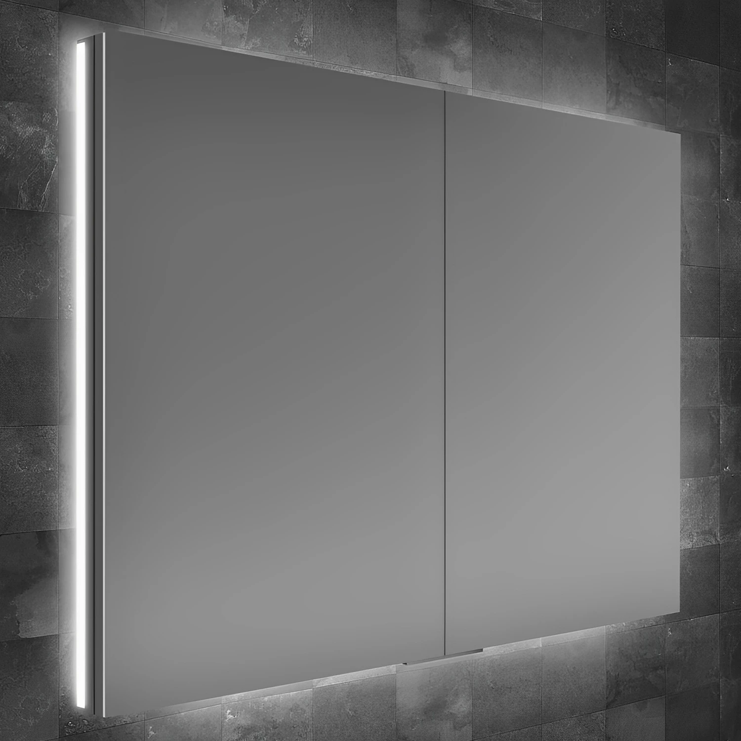 HiB Atrium 80 LED Double Door Semi-Recessed Bathroom Cabinet 700mm H X 800mm W 3 HiB Atrium 80 LED Double Door Semi-Recessed Bathroom Cabinet 700mm H X 800mm W