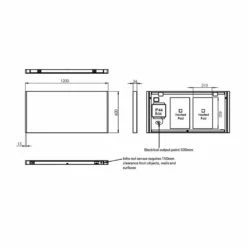 HiB Connect 120 Designer LED Bathroom Mirror 600mm H X 1200mm W