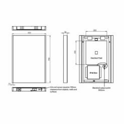 HiB Connect 50 Designer LED Bathroom Mirror 700mm H X 500mm W -HEATANDPLUMB Sales hib connect 50 bathroom mirror 78763000 1
