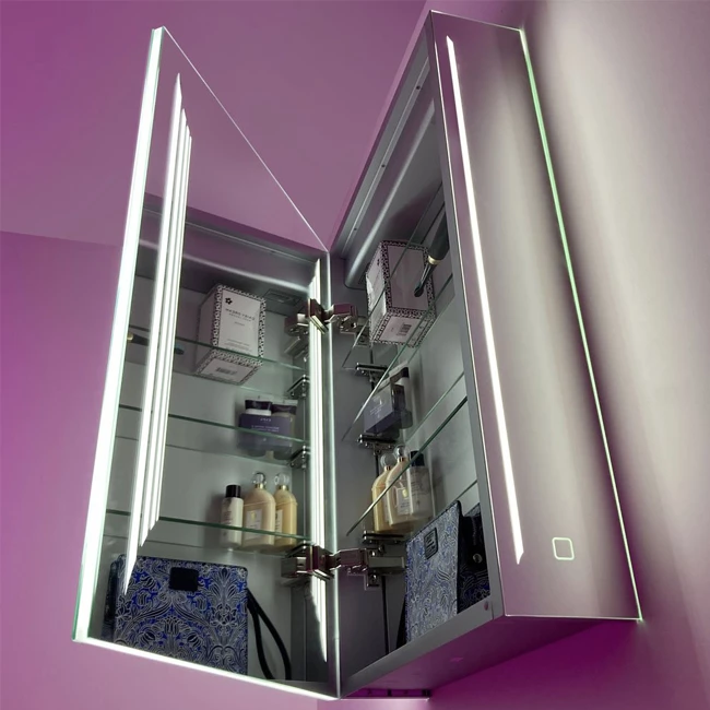 HiB Dimension 50 Single Door Bathroom Cabinet With Bluetooth And Speaker 700mm H X 500mm W X 140mm D 4 HiB Dimension 50 Single Door Bathroom Cabinet With Bluetooth And Speaker 700mm H X 500mm W X 140mm D - Image 2