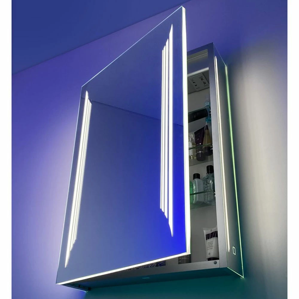 HiB Dimension 50 Single Door Bathroom Cabinet With Bluetooth And Speaker 700mm H X 500mm W X 140mm D 3 HiB Dimension 50 Single Door Bathroom Cabinet With Bluetooth And Speaker 700mm H X 500mm W X 140mm D