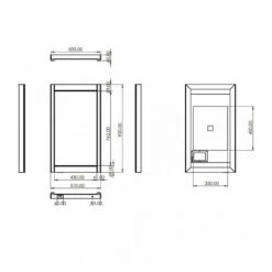 HiB Duplus 50 LED Bathroom Mirror 900mm H X 500mm W