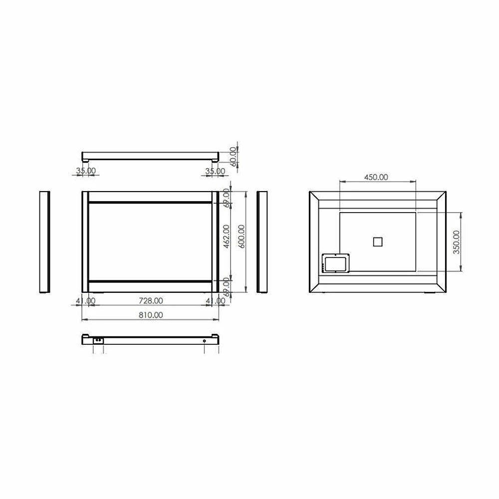 HiB Duplus 80 LED Bathroom Mirror 600mm H X 800mm W 4 HiB Duplus 80 LED Bathroom Mirror 600mm H X 800mm W - Image 2