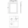 HiB Emma Designer Bathroom Mirror 500mm H X 400mm W 2 HiB Emma Designer Bathroom Mirror 500mm H X 400mm W -HEATANDPLUMB Sales hib emma bathroom mirror 63504000 1