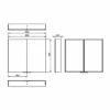 HiB Eris 80 Aluminium Double Door Bathroom Cabinet 700mm H X 800mm W X 130mm D -HEATANDPLUMB Sales hib eris 80 bathroom cabinet 48100 1