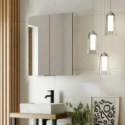 HiB Eris 80 Aluminium Double Door Bathroom Cabinet 700mm H X 800mm W X 130mm D 8 HiB Eris 80 Aluminium Double Door Bathroom Cabinet 700mm H X 800mm W X 130mm D -HEATANDPLUMB Sales hib eris 80 bathroom cabinet 48100 2 1