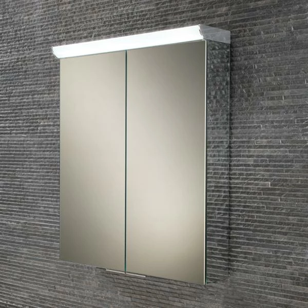 HiB Flare Aluminium Double Door Illuminated Bathroom Cabinet 700mm H X 600mm W X 115/150mm D 5 HiB Flare Aluminium Double Door Illuminated Bathroom Cabinet 700mm H X 600mm W X 115/150mm D - Image 3