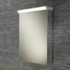 HiB Flux Aluminium Illuminated Bathroom Cabinet 600mm H X 400mm W X 115/150mm D