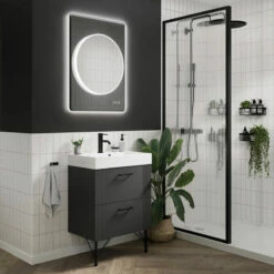 HiB Frontier 70 LED Bathroom Mirror 900mm H X 700mm W