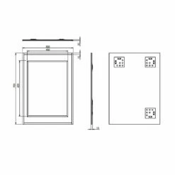HiB Georgia Designer Bathroom Mirror 700mm H X 500mm W -HEATANDPLUMB Sales hib georgia bathroom mirror 76060500 2 2