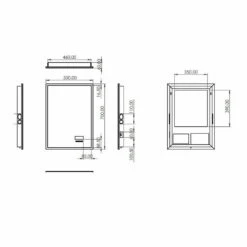 HiB Globe Plus 50 LED Bathroom Mirror 700mm H X 500mm W