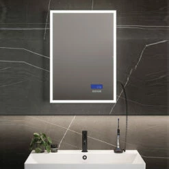 HiB Globe Plus 60 LED Bathroom Mirror 800mm H X 600mm W