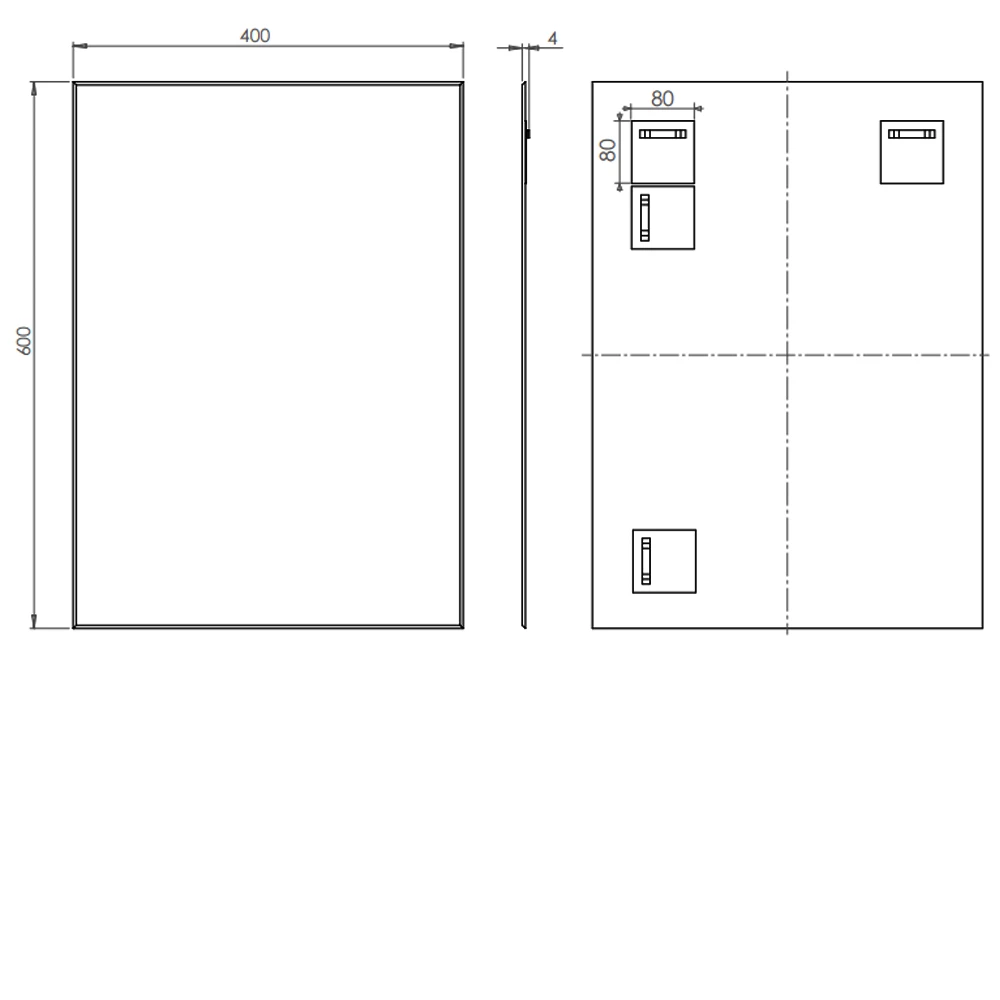 HiB Johnson Designer Bathroom Mirror 600mm H X 400mm W 3 HiB Johnson Designer Bathroom Mirror 600mm H X 400mm W