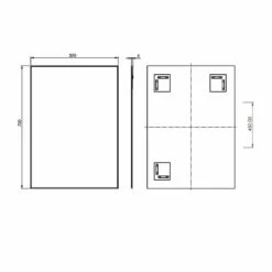 HiB Joshua Designer Bathroom Mirror 700mm H X 500mm W 9 HiB Joshua Designer Bathroom Mirror 700mm H X 500mm W -HEATANDPLUMB Sales hib joshua bathroom mirror 61701500 2