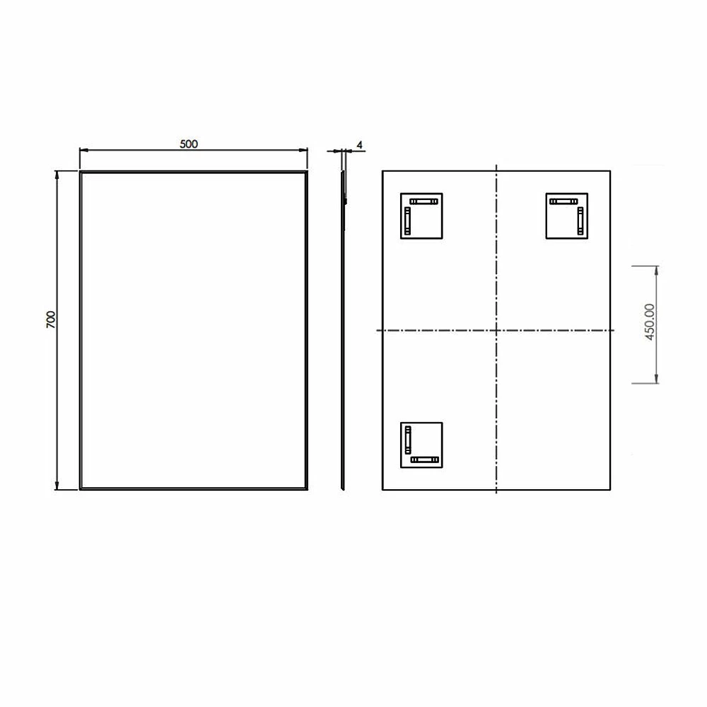 HiB Joshua Designer Bathroom Mirror 700mm H X 500mm W 6 HiB Joshua Designer Bathroom Mirror 700mm H X 500mm W - Image 4