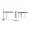 HiB Paragon 120 Aluminium LED Triple Door Bathroom Cabinet 700mm H X 1264mm W X 140mm D -HEATANDPLUMB Sales hib paragon 120 bathroom cabinet 52100 1