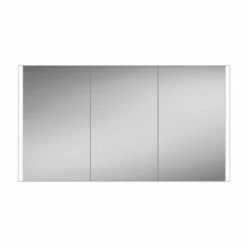 HiB Paragon 120 Aluminium LED Triple Door Bathroom Cabinet 700mm H X 1264mm W X 140mm D 7 HiB Paragon 120 Aluminium LED Triple Door Bathroom Cabinet 700mm H X 1264mm W X 140mm D -HEATANDPLUMB Sales hib paragon 120 bathroom cabinet 52100 2