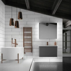 HiB Paragon 60 Aluminium LED Double Door Bathroom Cabinet 700mm H X 664mm W X 140mm D 9 HiB Paragon 60 Aluminium LED Double Door Bathroom Cabinet 700mm H X 664mm W X 140mm D -HEATANDPLUMB Sales hib paragon 60 bathroom cabinet 51900 2