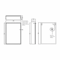 HiB Qubic 50 Aluminium LED Single Door Bathroom Cabinet 700mm H X 500mm W X 130mm D 9 HiB Qubic 50 Aluminium LED Single Door Bathroom Cabinet 700mm H X 500mm W X 130mm D -HEATANDPLUMB Sales hib qubic bathroom cabinet 46400 2 1