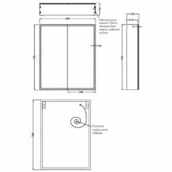 HiB Qubic 60 Aluminium LED Double Door Bathroom Cabinet 700mm H X 600mm W X 130mm D 8 HiB Qubic 60 Aluminium LED Double Door Bathroom Cabinet 700mm H X 600mm W X 130mm D -HEATANDPLUMB Sales hib qubic bathroom cabinet 46500 3 1