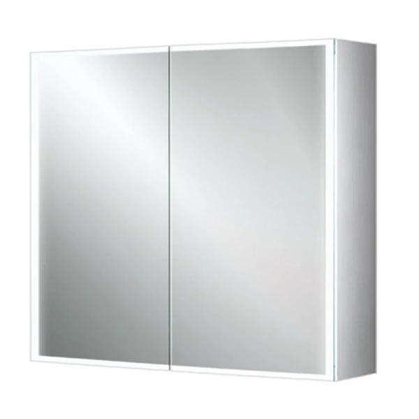 HiB Qubic 60 Aluminium LED Double Door Bathroom Cabinet 700mm H X 600mm W X 130mm D 6 HiB Qubic 60 Aluminium LED Double Door Bathroom Cabinet 700mm H X 600mm W X 130mm D - Image 4