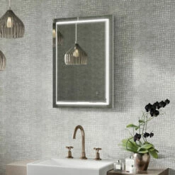 HiB Spectre 50 LED Bathroom Mirror 700mm H X 500mm W