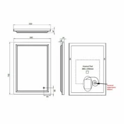 HiB Spectre 50 LED Bathroom Mirror 700mm H X 500mm W -HEATANDPLUMB Sales hib spectre bathroom mirror 79510000 2 1
