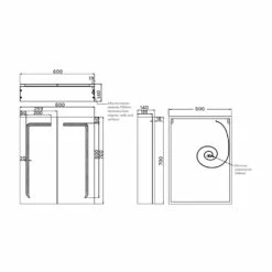HiB Stratus 60 Aluminium LED Double Door Bathroom Cabinet 700mm H X 600mm W X 150mm D 7 HiB Stratus 60 Aluminium LED Double Door Bathroom Cabinet 700mm H X 600mm W X 150mm D -HEATANDPLUMB Sales hib stratus bathroom cabinet 46900 3