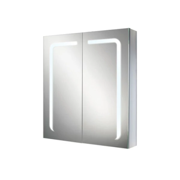 HiB Stratus 60 Aluminium LED Double Door Bathroom Cabinet 700mm H X 600mm W X 150mm D 4 HiB Stratus 60 Aluminium LED Double Door Bathroom Cabinet 700mm H X 600mm W X 150mm D - Image 2