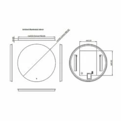 HiB Theme 100 Round LED Bathroom Mirror 980mm Diameter