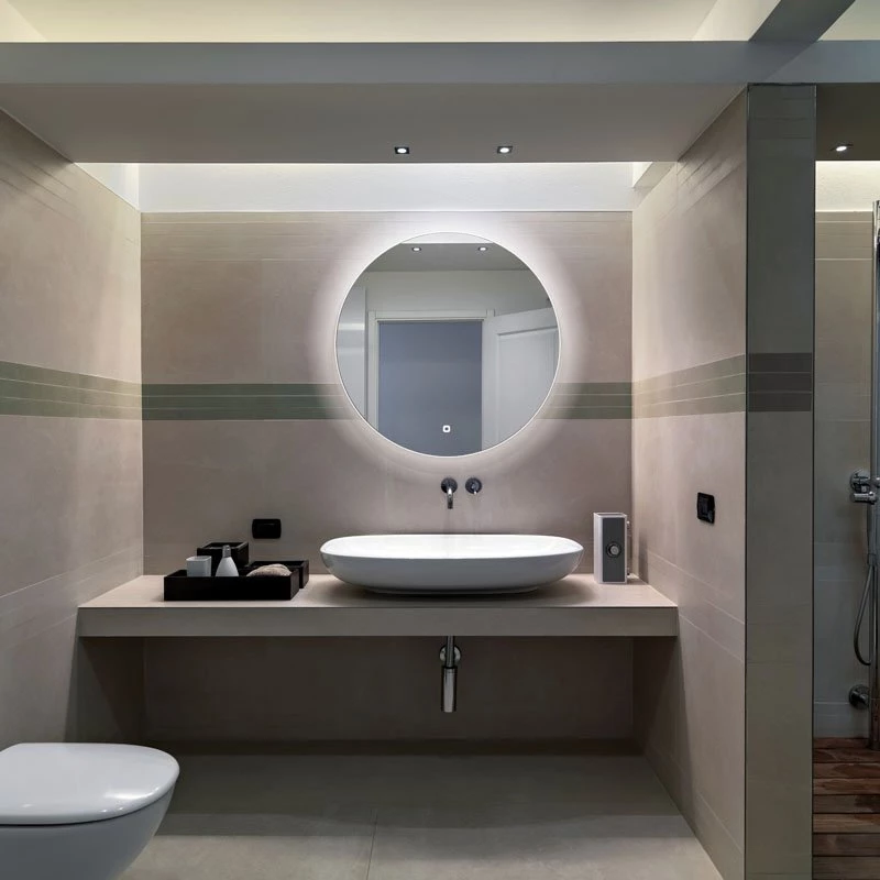 HiB Theme 80 Round LED Bathroom Mirror 800mm Diameter 6 HiB Theme 80 Round LED Bathroom Mirror 800mm Diameter - Image 4