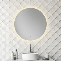 HiB Theme 60 Round LED Bathroom Mirror 600mm Diameter 10 HiB Theme 60 Round LED Bathroom Mirror 600mm Diameter -HEATANDPLUMB Sales hib theme 80 bathroom mirror 79120000 4