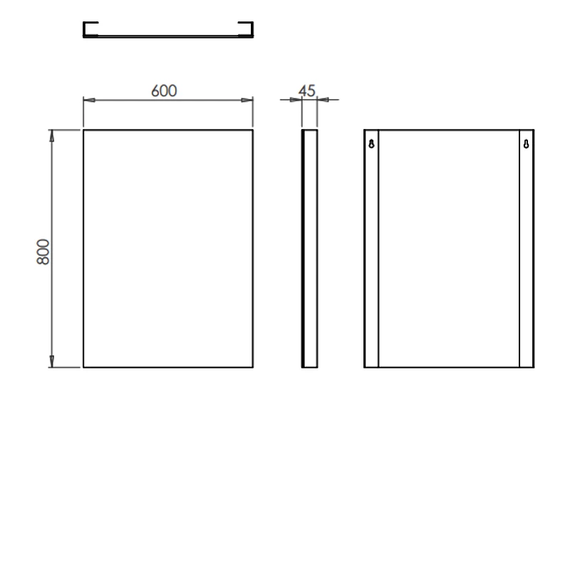 HiB Triumph 60 Designer Bathroom Mirror 800mm H X 600mm W 3 HiB Triumph 60 Designer Bathroom Mirror 800mm H X 600mm W