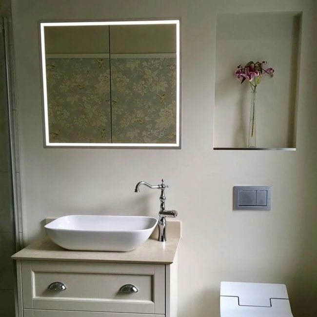 HiB Vanquish 60 Double Door Recessed LED Bathroom Cabinet 730mm H X 630mm W 9 HiB Vanquish 60 Double Door Recessed LED Bathroom Cabinet 730mm H X 630mm W - Image 7