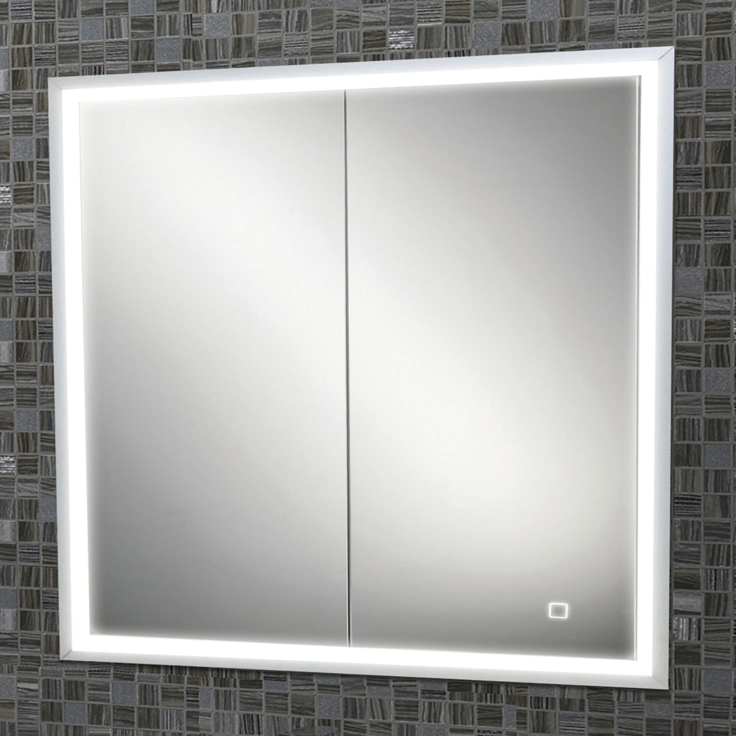 HiB Vanquish 80 Double Door Recessed LED Bathroom Cabinet 730mm H X 830mm W 7 HiB Vanquish 80 Double Door Recessed LED Bathroom Cabinet 730mm H X 830mm W - Image 5