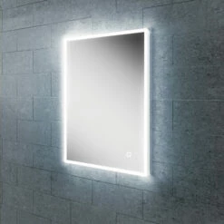 HiB Vega 50 Portrait Demistable LED Bathroom Mirror With Charging Socket 700mm H X 500mm W -HEATANDPLUMB Sales hib vega bathroom mirror 78750000