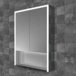 HiB Verve 60 LED Double Door Bathroom Cabinet 900mm H X 600mm W -HEATANDPLUMB Sales hib verve 60 bathroom cabinet 52800 2