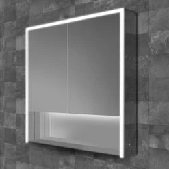 HiB Verve 80 LED Double Door Bathroom Cabinet 900mm H X 800mm W