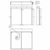 HiB Xenon 100 Double Door Bathroom Cabinet With Vertical LED 700mm H X 1020mm W X 130mm D 2 HiB Xenon 100 Double Door Bathroom Cabinet With Vertical LED 700mm H X 1020mm W X 130mm D -HEATANDPLUMB Sales hib xenon 100 bathroom cabinet 46250 4