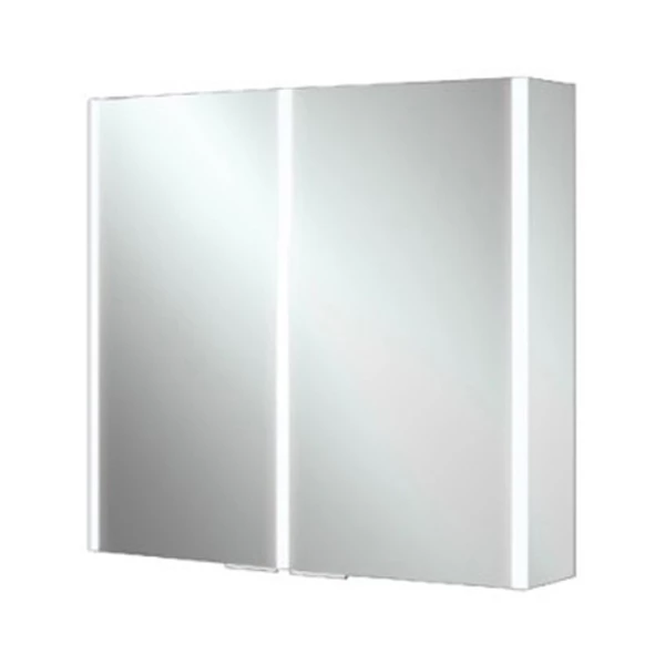 HiB Xenon 80 Aluminium Double Door Bathroom Cabinet With Vertical LED 700mm H X 820mm W X 130mm D 4 HiB Xenon 80 Aluminium Double Door Bathroom Cabinet With Vertical LED 700mm H X 820mm W X 130mm D - Image 2