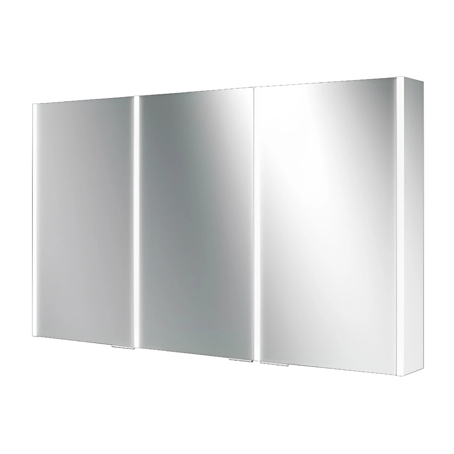 HiB Xenon 120 Aluminium Triple Door Bathroom Cabinet With Vertical LED 700H X 1205mm W X 130mm D 4 HiB Xenon 120 Aluminium Triple Door Bathroom Cabinet With Vertical LED 700H X 1205mm W X 130mm D - Image 2